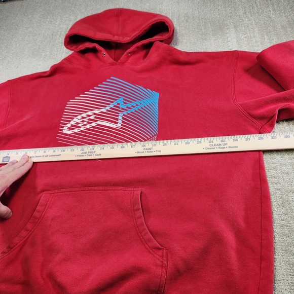 Vintage Alpine Stars Hoodie Men 2XL Y2K Motocross Heavy Cotton Red Dirtbike 90s - Picture 3 of 12